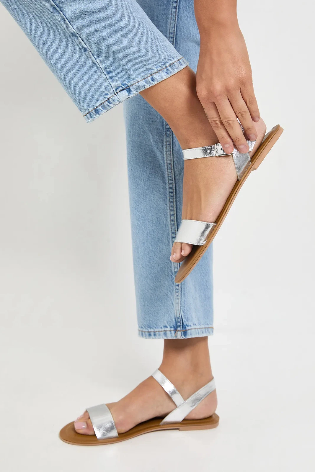 Dorothy Perkins Silver Sandals Womens Daywear Sandals