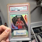 2023-24 Panini Prizm Amen Thompson Rookie Signatures Silver Prizm Auto PSA 10