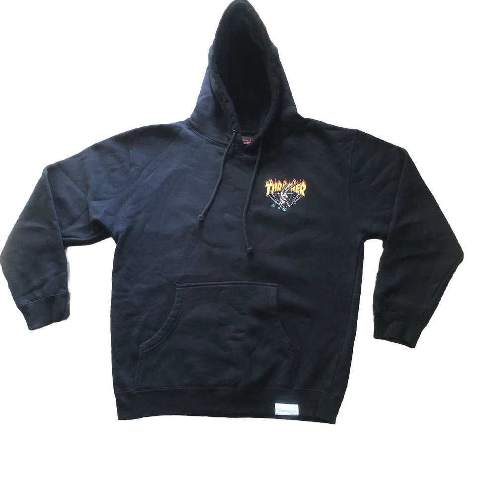 Толстовка с капюшоном Thrasher Diamond Supply эксклюзивная Hellride 4 Halloween Bash  - Изображение 3 из 4