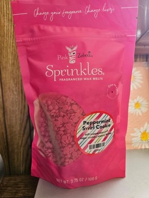 Pink Zebra PEPPERMINT SWIRL COOKIES Scented Wax Sprinkles 3.75 oz New