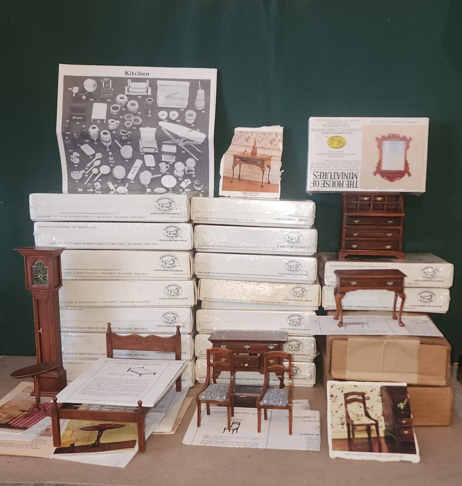 X-acto The House Of Miniatures Lot/26 Dollhouse Furniture Kits - New & Assembled - Image 3 of 4