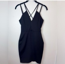 Little Black Dress. Multi-Strap V-Neck. Fitting. No tag, women’s size S. GUC
