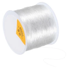 109Yard Stretchy Bracelet String 0.6mm Elastic Crystal String Bead Cord White