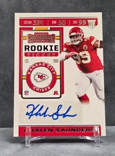Khalen Saunders 2019 Panini Contenders #266 Rookie Auto Kansas City Chiefs RC SP