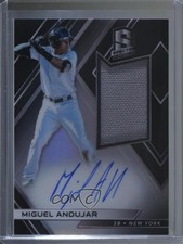 2018 Panini Chronicles Spectra Rookie Jersey Miguel Andujar #RJA-MA Auto 5m1