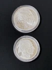 Two Quarter Troy Ounce American Buffalo/Indian .999 Pure Fine Silver Rounds