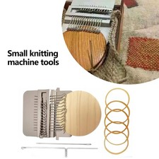 Small Weaving Loom, Wooden 14 Hooks, Light Brown, SilverProduct
