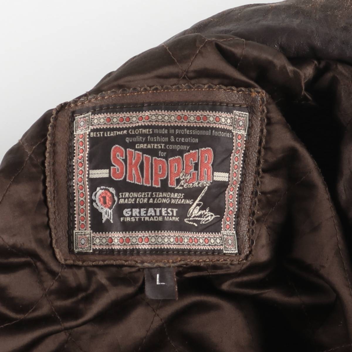 Vintage Skipper Trucker Jacket Leather Jacket Men