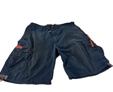Vintage Abercrombie Fitch Shorts Mens L Blue Cargo Baggy Paratrooper Skater Y2K
