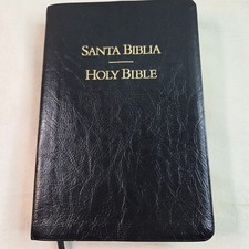 Santa Biblia / Holy Bible Bilingual Spanish &English KJV Reina-Valera 1960 Black