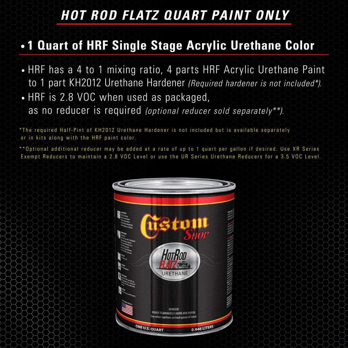 Hot Rod Flatz Olive Drab Green Urethane Automotive Flat Car Paint