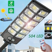 Commercial 1000000LM LED Outdoor Dusk to Dawn Solar Street Light Road Area Lamp