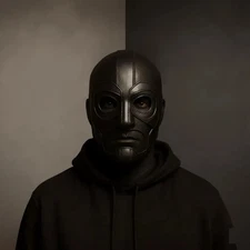 Black Leather Masquerade Mask – Handmade Vintage Costume Accessory