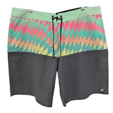 Billabong Recycler Fifty50 Pro Boardshorts 38 Multicolor Geometric Surf Swim