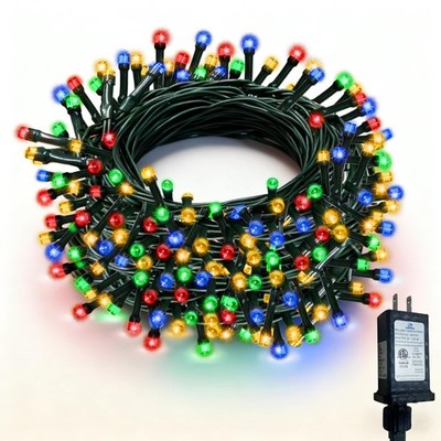 Christmas Light 500 LEDs 172ft Green Cable Wire Fairy String Twinkle Lights P...