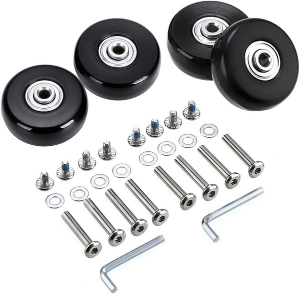 Sumnacon 4 StüCk 45 X 18 Mm GepäCk-Koffer-ErsatzräDer, Gummi-Lenkrollen Kits-image