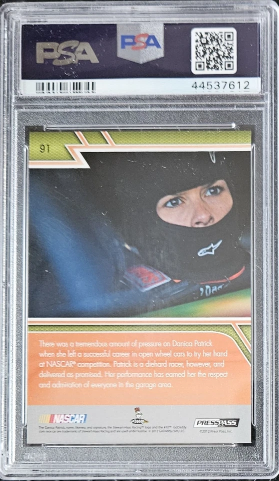 🏁 Danica PATRICK *Hot Seat* PSA 10 2013 Press Pass #91 POP 1 🔥 Gem Mint - Image 2 of 3