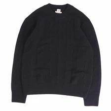 Hermes Knit 20AW Sweater Long Sleeve H Logo Wool Top Womens 34 Used MOLO-0