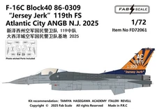FAB FabScale 1/72 F-16C 119th FS NJ ANG New Jersey Jerk 2025 Photoetch + Decals