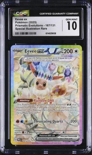 CGC 10 Gem Mint Eevee ex 167/131 Sv: Prismatic Evolutions Holo