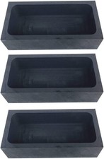 Gold Silver Graphite Ingot Mold Mould Crucible for Melting Casting Refining 3pc