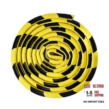 Wall Corner Guards Edge Protector 6.4 ft  Yellow  Black Warning Stripes  1