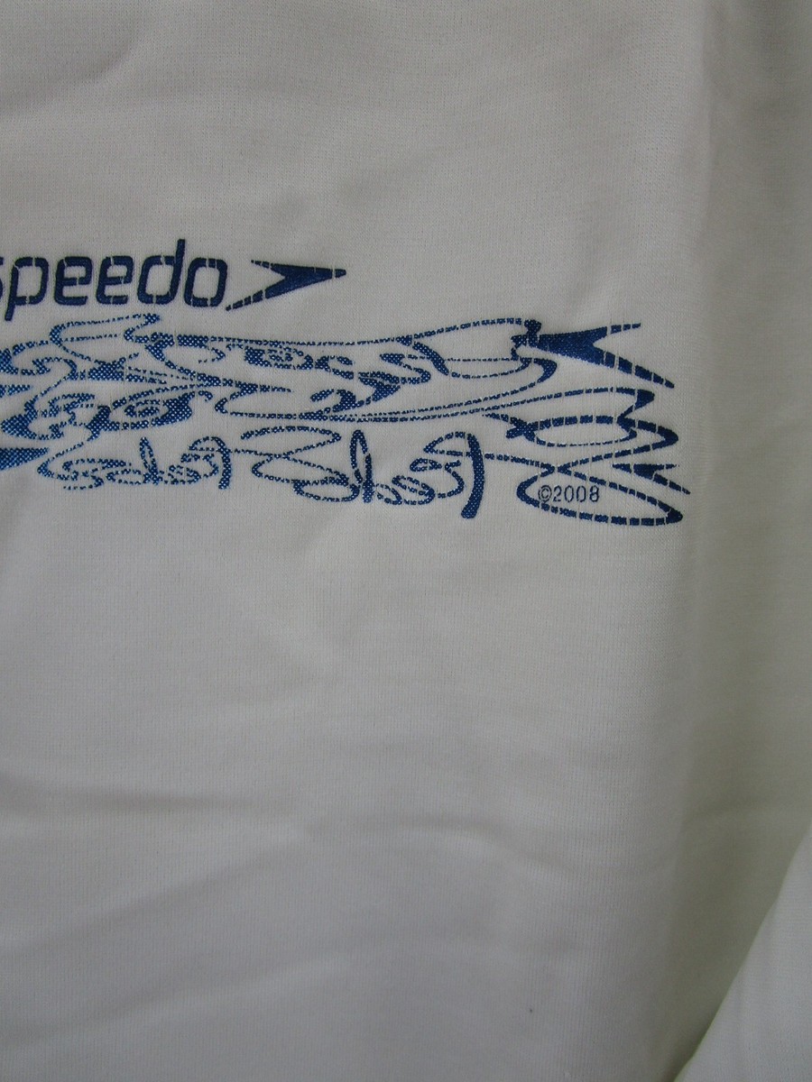 VINTAGE Speedo Shirt Men XL White Pullover UV Surf Swim Top