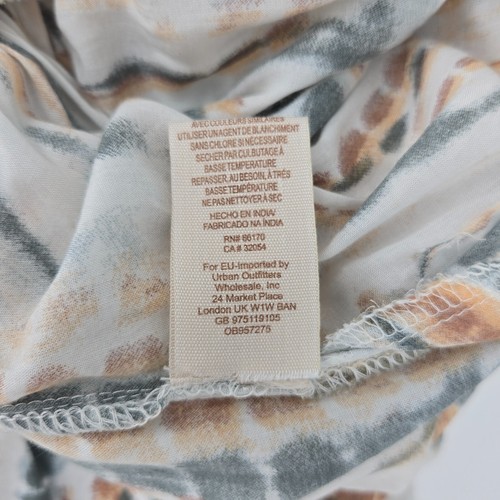 Free People tuta donna piccola smocked off senza spalline arricciata gamba larga hipster - Foto 13 di 14