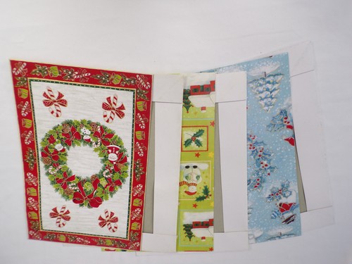 3 NEW VINTAGE CHRISTMAS GIFT BOXES 14-1/2"x 9-1/2" Wreath Snowman Tree Holly K23 - Picture 3 of 4