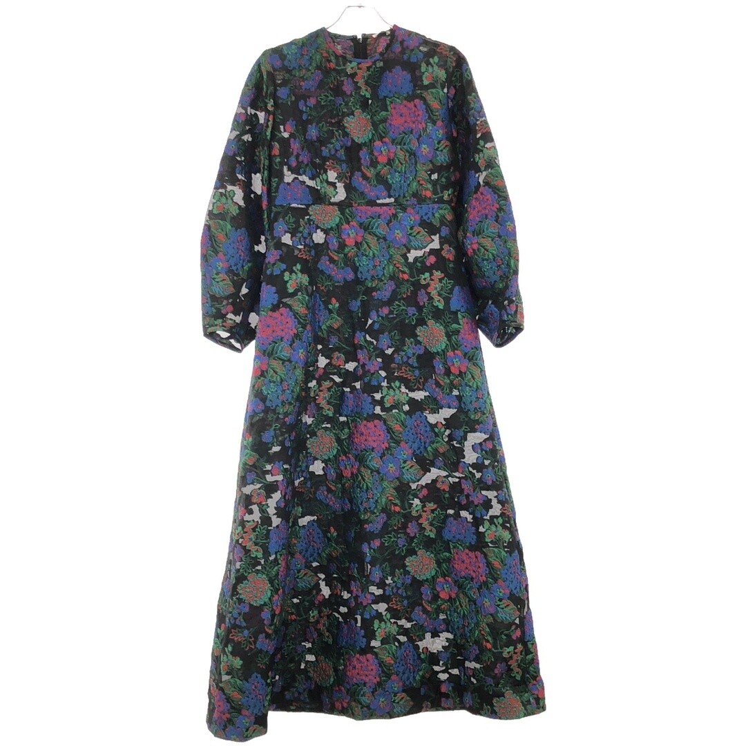 INSCRIRE Unclear 19AW Flower Jacquard Sheer Dress Black Used MESC 