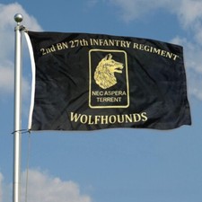 2nd BN 27th Infantry Regiment Flag Wolfhounds Flag Home Garden House Dec 3x5Feet
