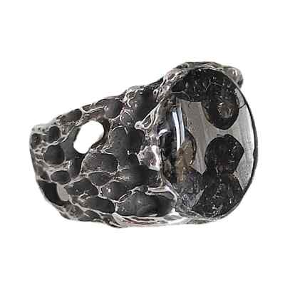 Seymchan pallasite Meteorite Ring S925 silver Ring Jewelry LB086