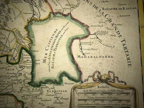 JAILLOT IMPERIO TURCO 1708 NICOLAS SANSON-HUBERT MAPA ANTIGUO GRANDE SIGLO 18 - Imagen 10 de 12
