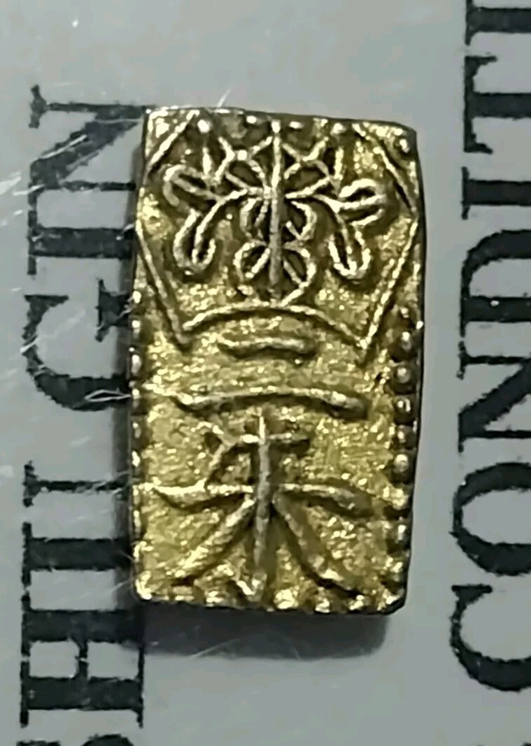 Japan 1860-1869 (Tempo Era) GOLD 2 SHU coin Nishu Gin