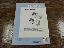 Wacker BTS12 BTS14 Cut-Off Concrete Saw Parts Catalog & Owner Operator Manual