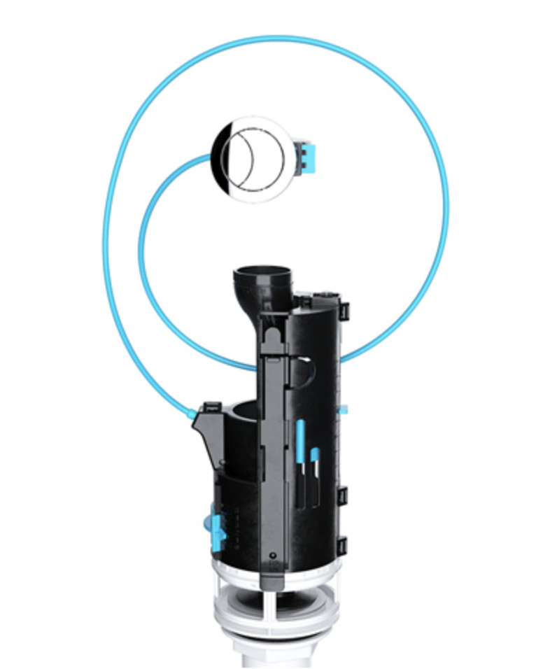 SKY015 Skylo Dual Flush Valve For Concealed Cistern 570mm Cable 1.5 and 2inch