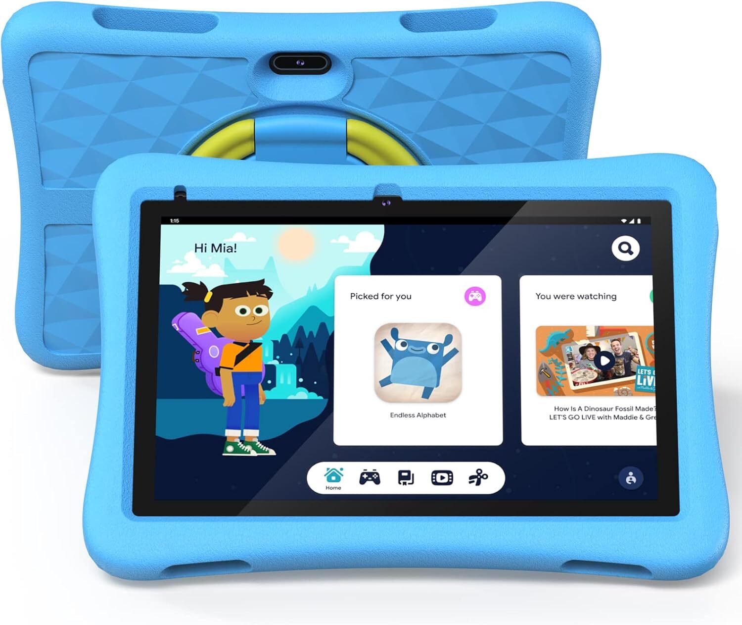 plimpton Kids Tablet, 10 inch Tablet for Kids, Android 14, 2GB RAM 32GB Blue