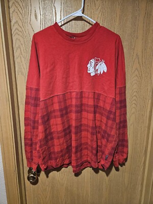 CHICAGO BLACKHAWKS NHL LONG SLEEVE SPIRIT JERSEY SHIRT LARGE