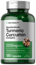 Turmeric Curcumin with Black Pepper & Tart Cherry | 180 Count | by Horbaach 