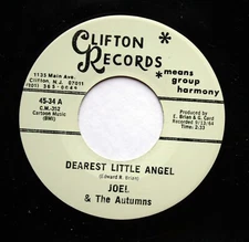 JOEL & AUTUMNS Doo Wop 45rpm Maureen b/w Dearest Little Angel HEAR