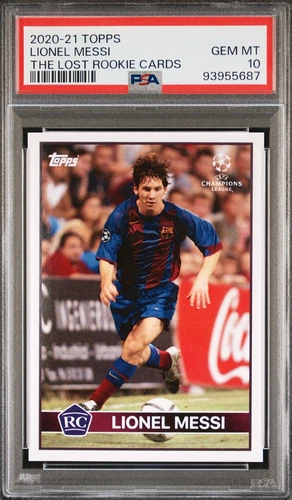 2020-21 Topps "The Lost Rookie Cards" Lionel Messi PSA 10 GEM MINT RC 2021
