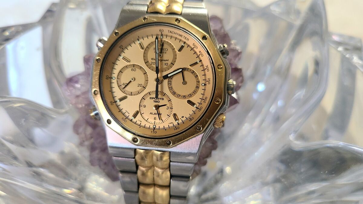 SEIKO SPORTS 150 Vintage Alarm Chronograph Royal Oak 7T34 SEIKO SPORTS 150 Vintage Alarm Chronograph Royal Oak 7T34