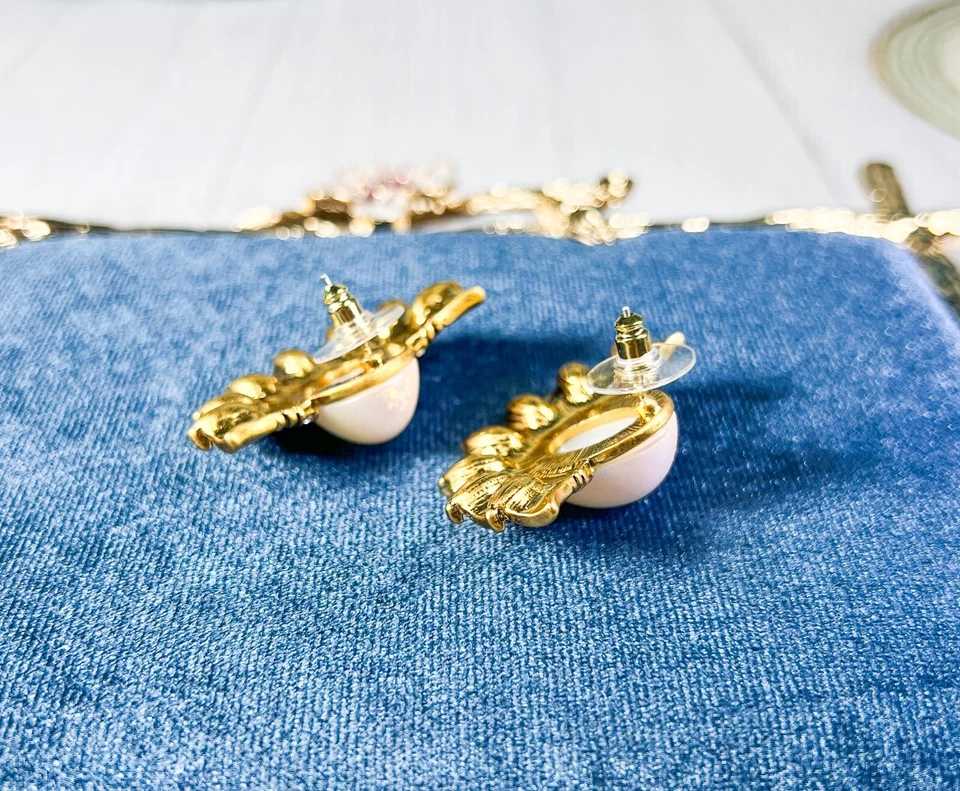 Pendientes Victorianos Oro 14K, Pendientes Vintage Ópalo Zafiro, Pendientes Rojo Rubí Foto 4 de 4