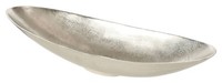 Deko-Schale Schale Aluminium Vernickelt Oval Silbergrau 51 X 19 Cm
