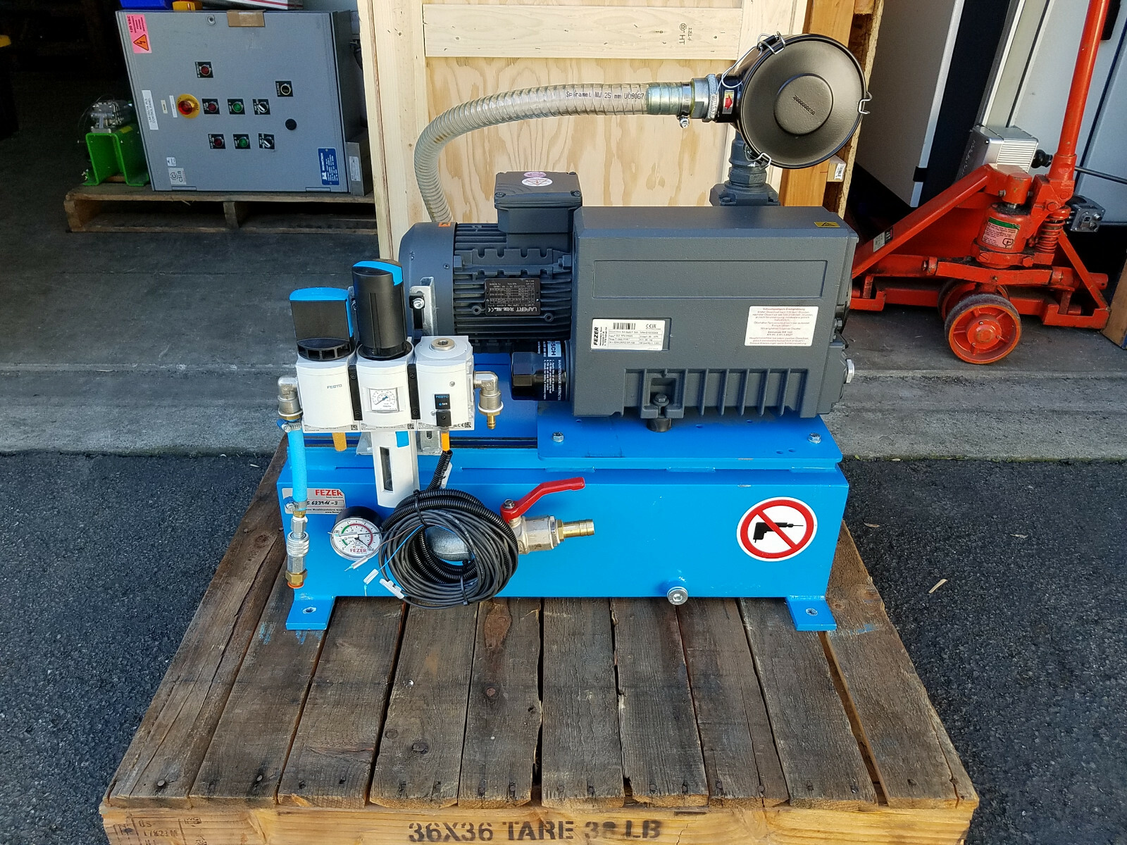 FEZER VEE50L025.4MULTIIE3S17 Vacuum Pump Busch RA 0025 F 503 w/ Air Tank eBay