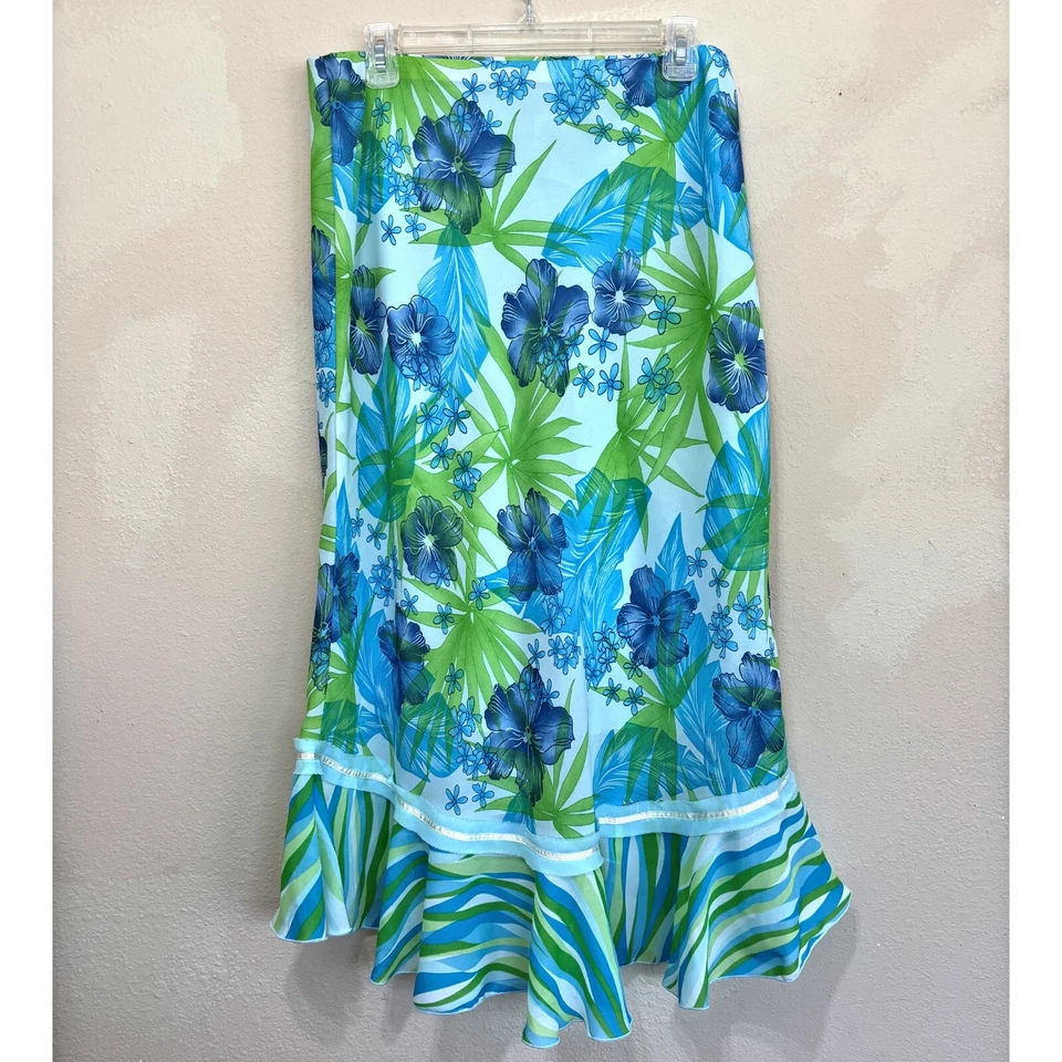 Falda con Volantes Acampanada Talla Grande Festival Hada Etérea Femenina Calce Versalles Foto 2 de 4