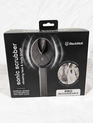 Black Wolf Body Wash & Sonic Scrubber- Vibrating Face & Body Brush 