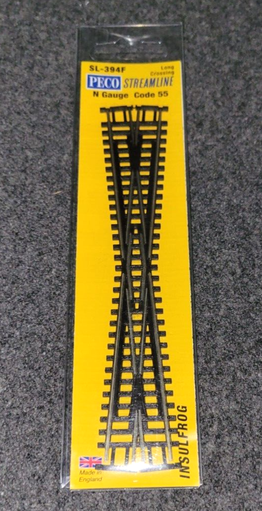 Peco N Scale SL-394F Long Crossing Code 55 Insulfrog | eBay