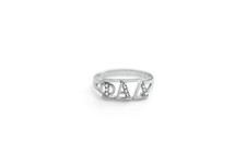 Phi Alpha Delta Sterling Silver Ring with CZs NEW