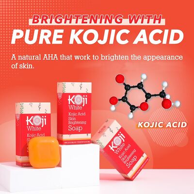 koji white kojic acid & glutathione skin brightening soap bright skin with glutathione cream || 100% results